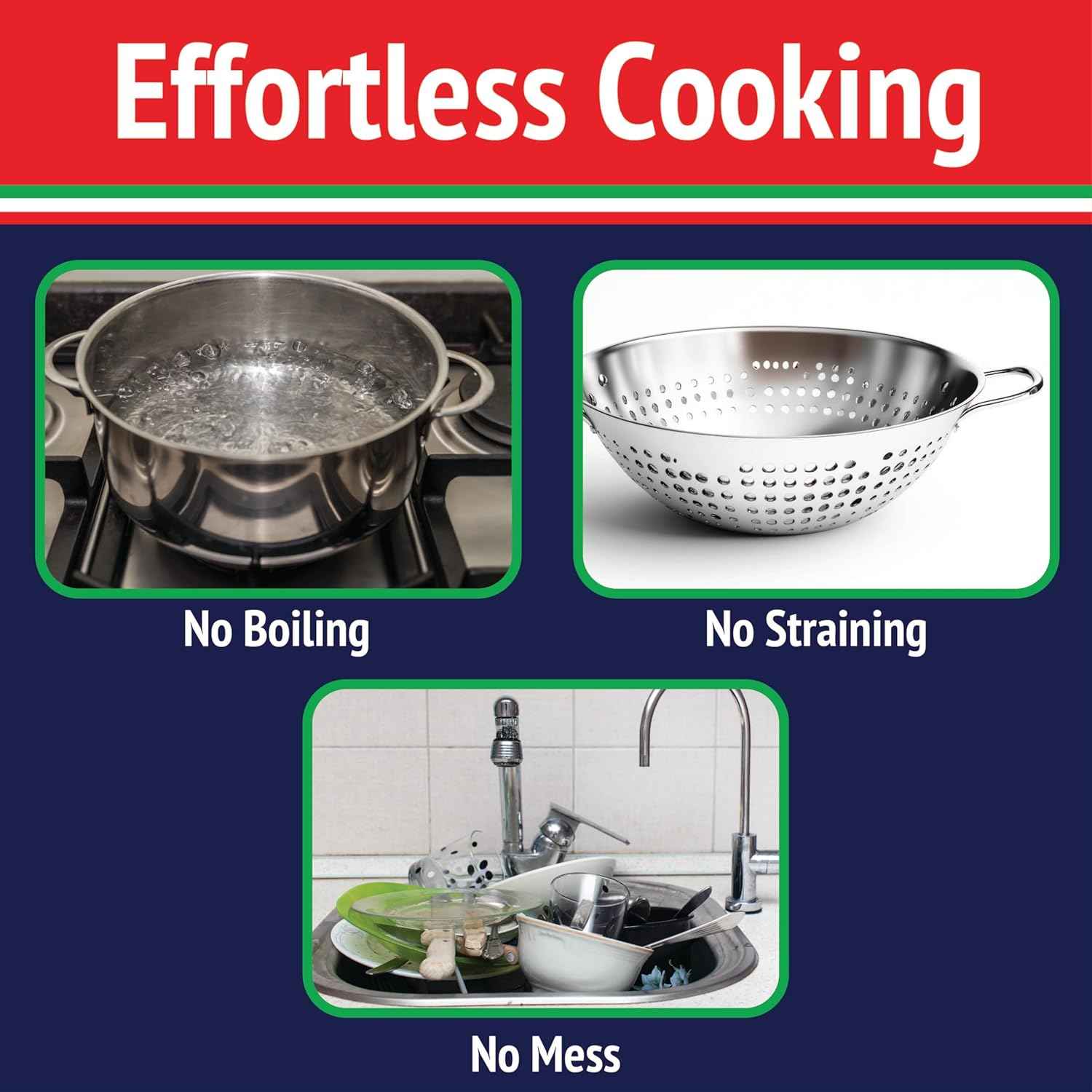 Original Fasta Pasta Microwave Cooker with Lid & Built-in Strainer, Patented Design for Perfect Al Dente Pasta Every Time