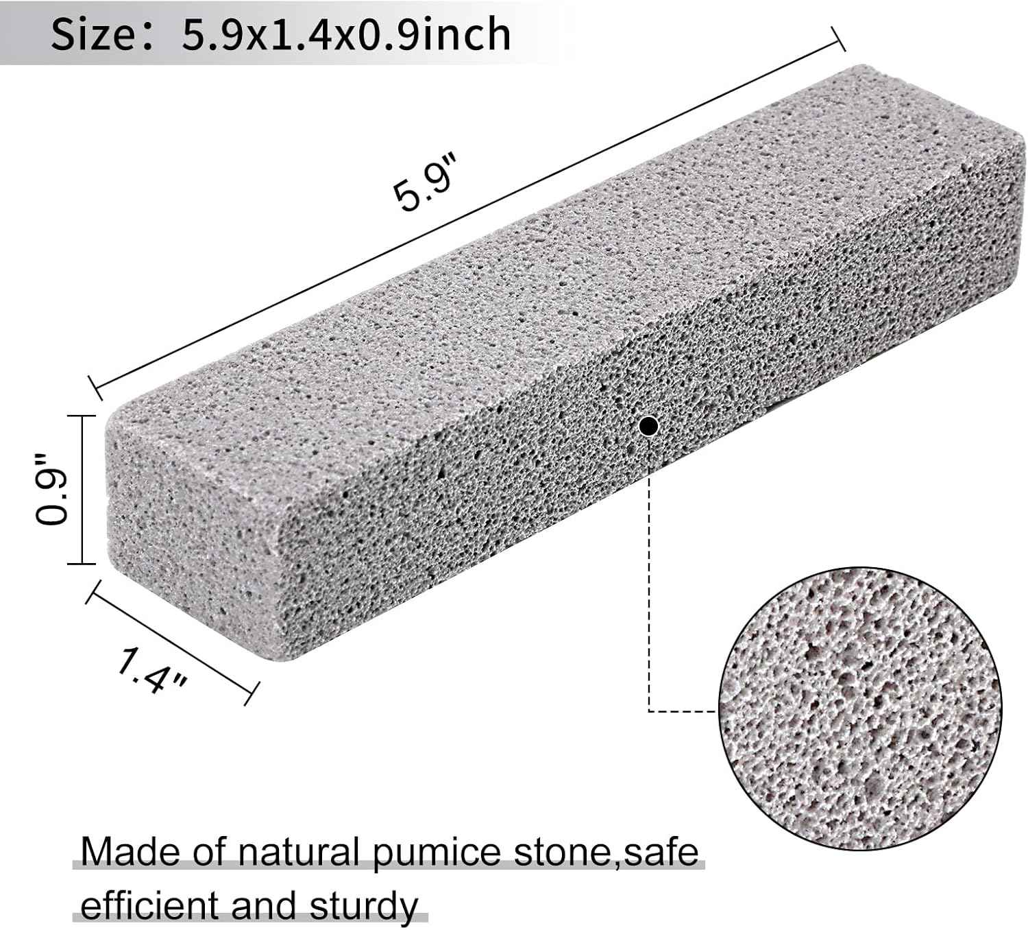 HongWay 10 Pack Pumice Stone for Cleaning, Heavy Duty Strong Pumice Cleaning Bar for Bathtubs, Kitchen Sink, Grill, Household