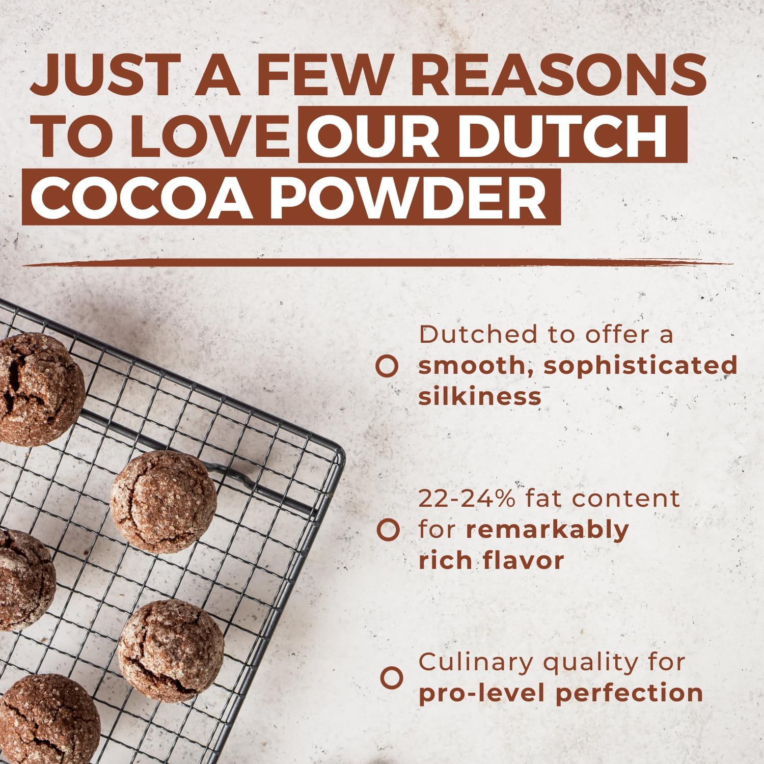 Dutch Processed Cocoa Powder Unsweetened 8 oz Non-Gmo Fair Trade Culinary Grade Cocoa