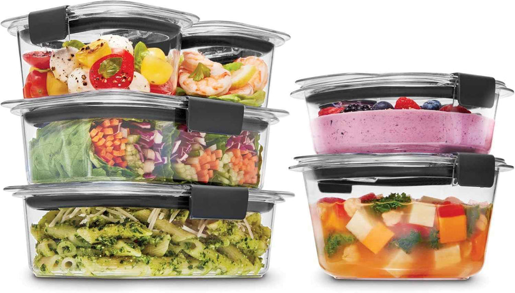 Rubbermaid Brilliance BPA Free 44-Piece Food Storage Containers Set Airtight Leak-Proof with Lids for Meal Prep Lunch and Leftovers