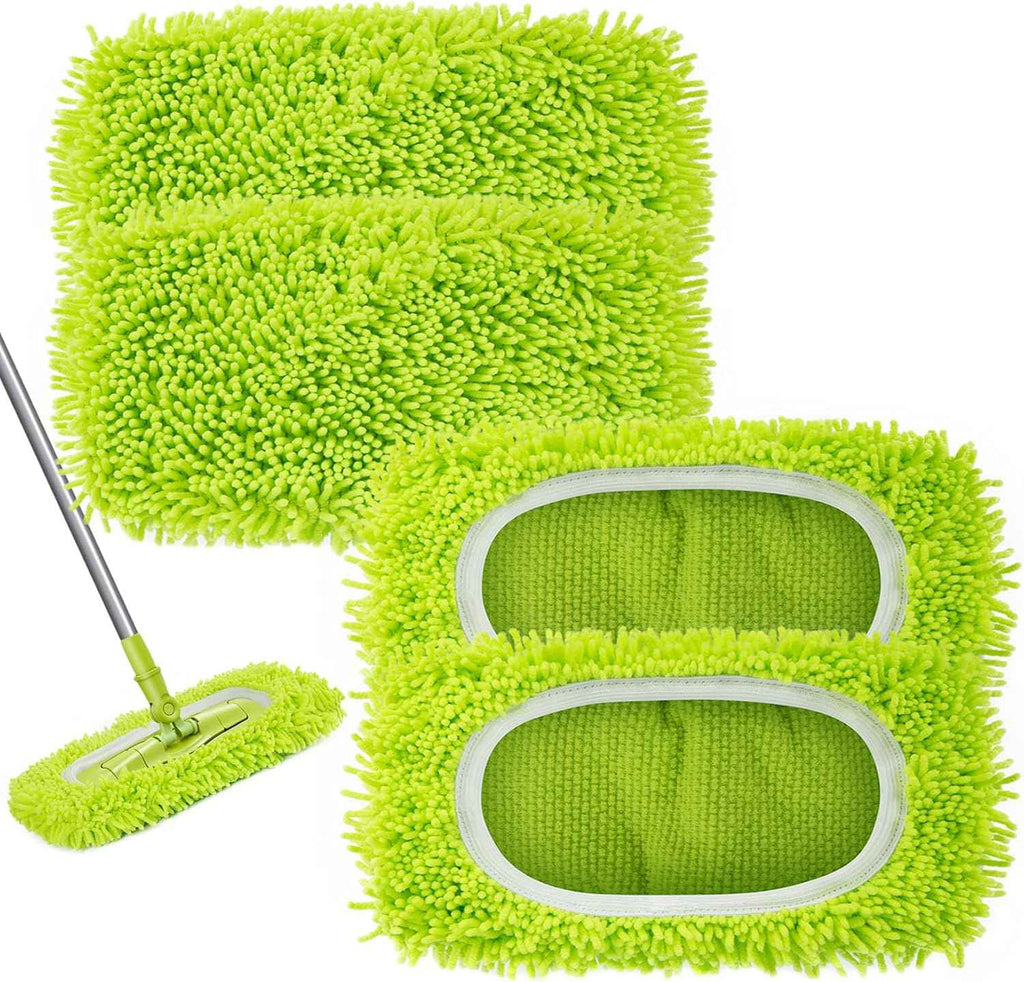 reusable dry sweeping cloths microfiber wet mop pads compatible with swiffer sweeper mop