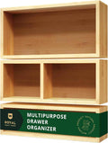 ROYAL CRAFT WOOD 5-Piece Bamboo Drawer Organizer Set – Multi-Use Storage Trays for Kitchen, Bathroom, Office, Makeup, Jewelry & More – Junk Drawer Tray, Utensil Holder, Storage Box & Bin Set (5 Boxes)