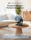 DREO Fan for Bedroom, 12 Inches, 70ft Powerful Airflow, 28db Quiet Table Air Circulator Fans for Whole Room, 120° Adjustable Tilt, 3 Speeds, Desktop Fan for Home, Office, Kitchen