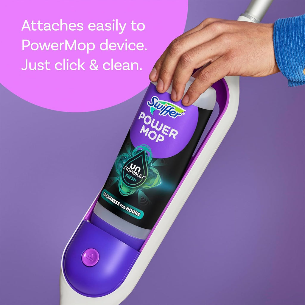 Swiffer PowerMop Floor Cleaning Solution with Unstopables Fresh Scent, PowerMop Refills, Floor Cleaner for Mopping, 25.3 fl oz, 2 Pack - ShopUS