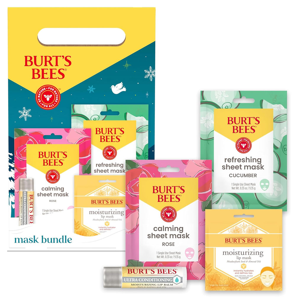 Burt's Bees Tips and Toes Kit, 6 Travel Size Products, Pomegranate Moisturizing, Hydrating, and Nourishing