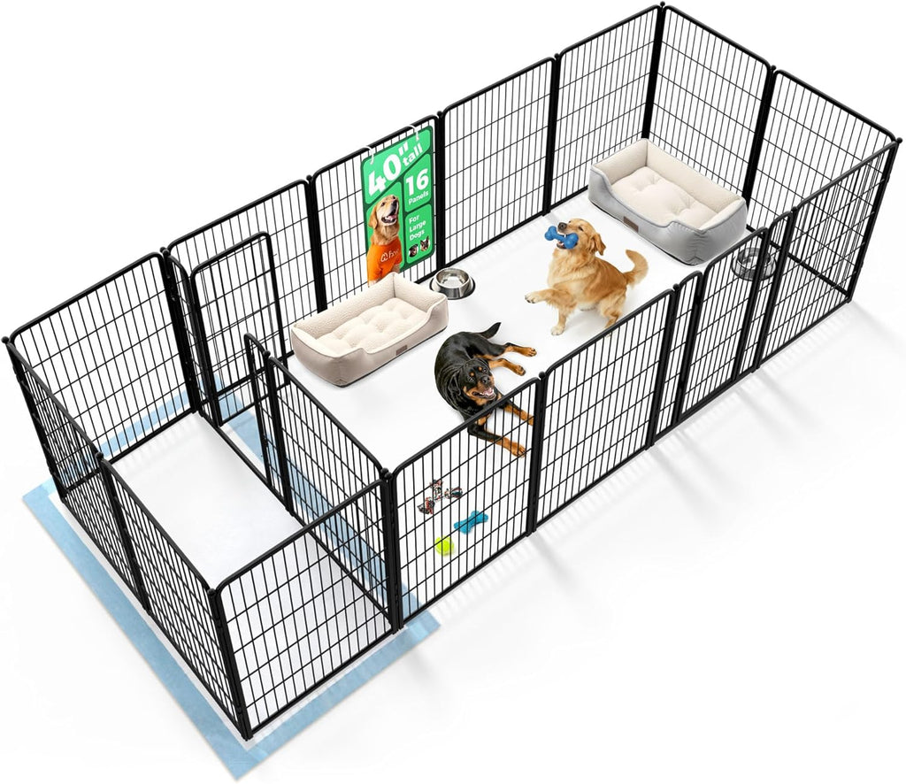 fxw homeplus unleashed 24 inch 6 panels dog pen black patented