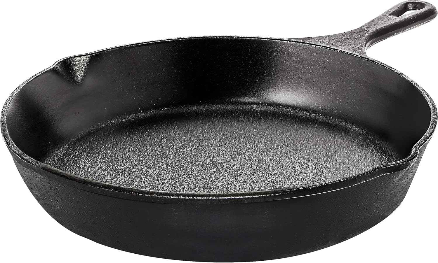 Utopia Kitchen Cast Iron Skillets 12 Inch, Chef's Pan, Pre-Seasoned Frying Pan, Stovetop, Oven, Campfire and Grill Large Skillet, Even Heat Distribution Multipurpose Cast Iron Pan - Black