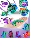 12PACK 3D Printed Dragon Eggs, Easter Basket Stuffers for Children and Teens, Unique Easter Toys & Gifts for Boys, Mini Articulated Dragon Toys for Kids.