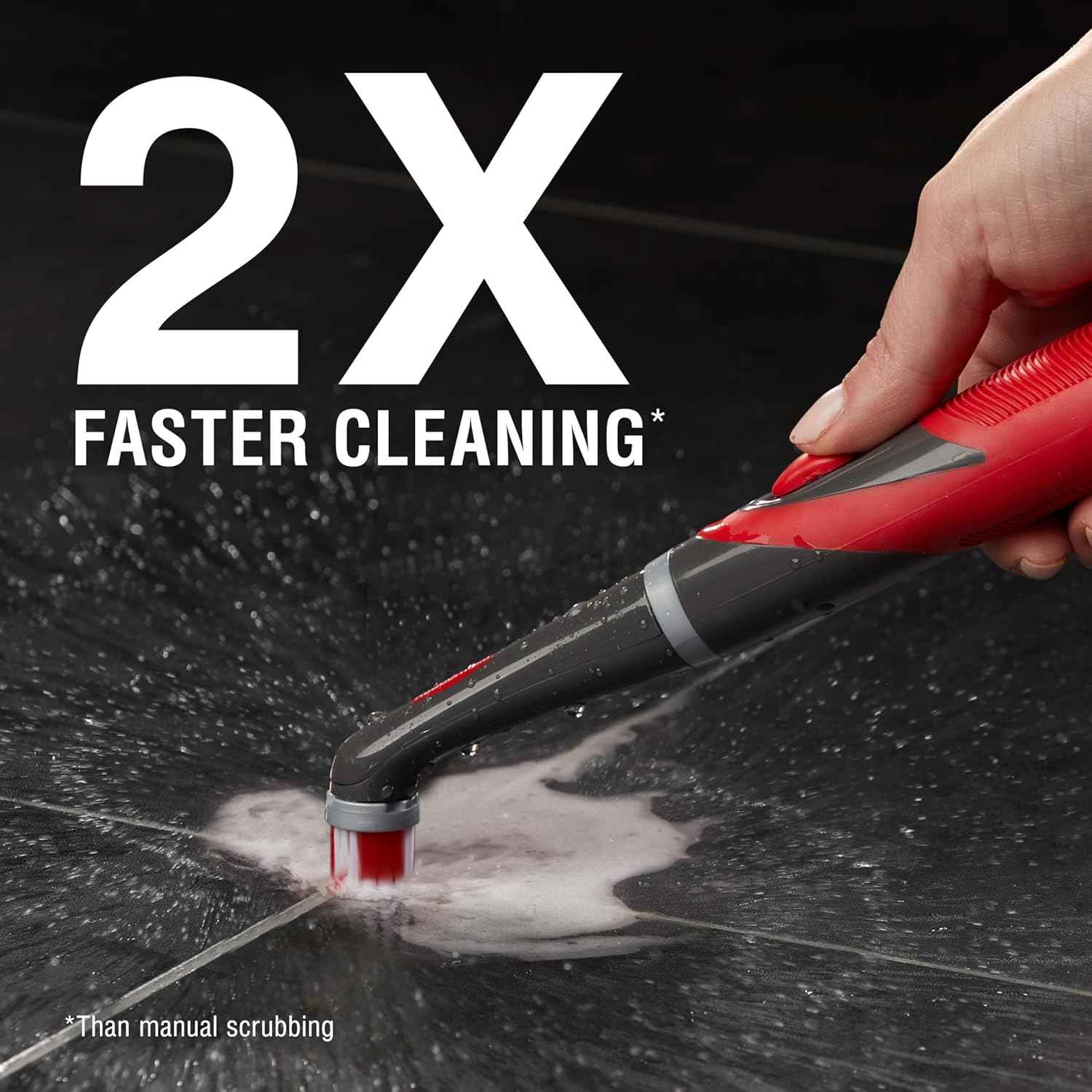rubbermaid reveal power scrubber, cordless electric scrub brush for home, kitchen, bathroom, and tile cleaning