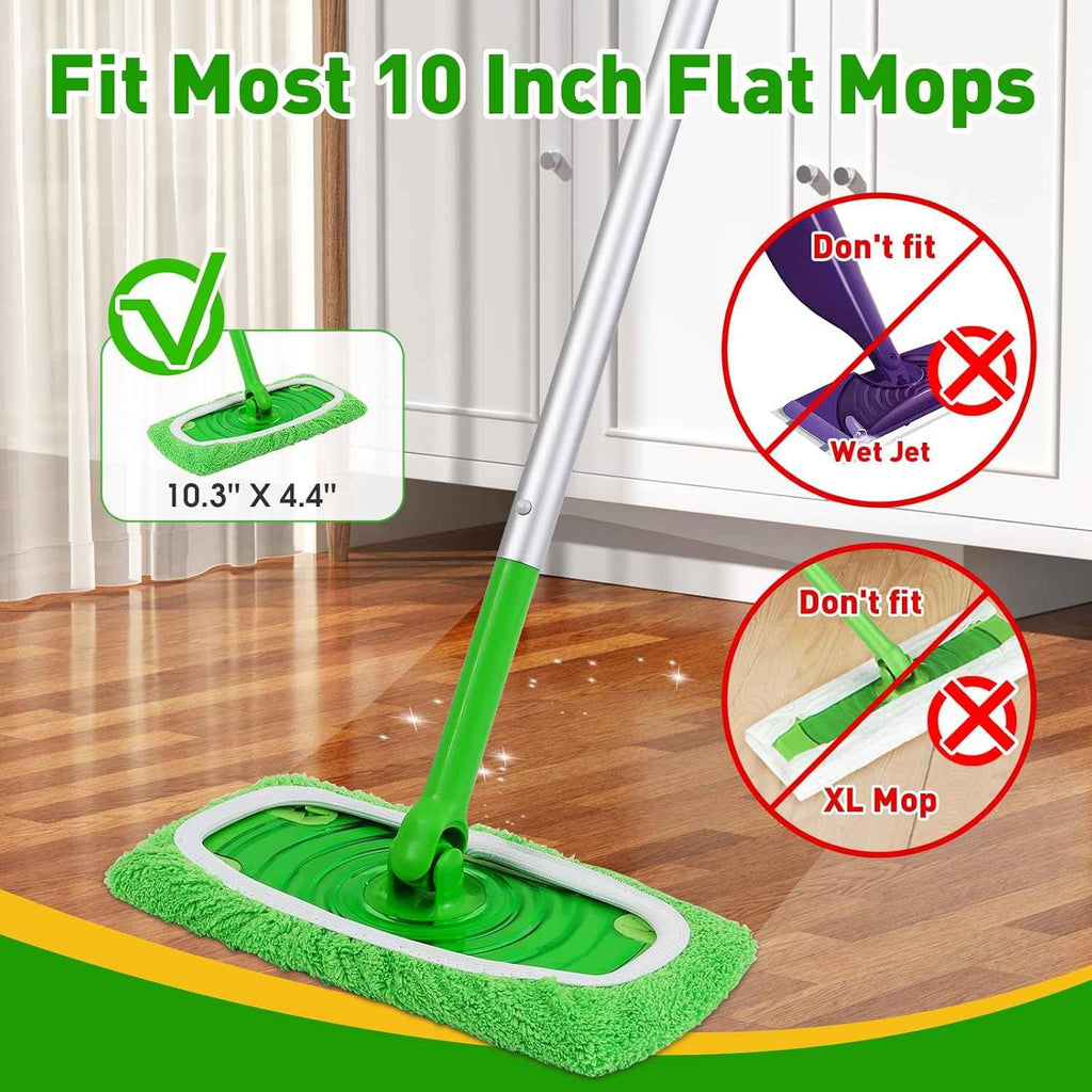 Reusable Microfiber Mop Pads for Floor Cleaning, 14-Piece Set, Eco-Friendly and Machine Washable