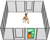 fxw rollick unleashed dog playpen for indoor, yard, rv camping, 24 inch 8 panels for small and puppy dogs, black