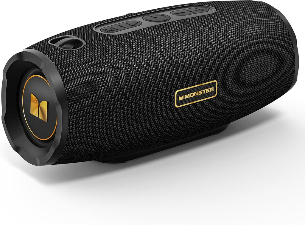 Monster S380 Bluetooth Speaker, Portable Speaker with 40W Stereo Sound, Bluetooth 6.0, 20H Playtime, IPX6 Waterproof, TWS Pairing, Support AUX/TF Card, Wireless Speaker for Party, Travel, Outdoor