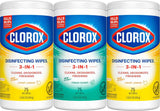 Clorox Disinfecting Cleaning Wipes Variety Pack, 75 Count Each, Pack of 3 (Package May Vary)