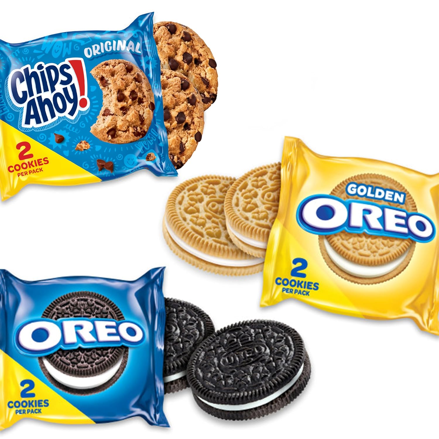 Nabisco Sweet Treats cookie variety pack with OREO, OREO Golden & CHIPS AHOY!, 30 snack packs