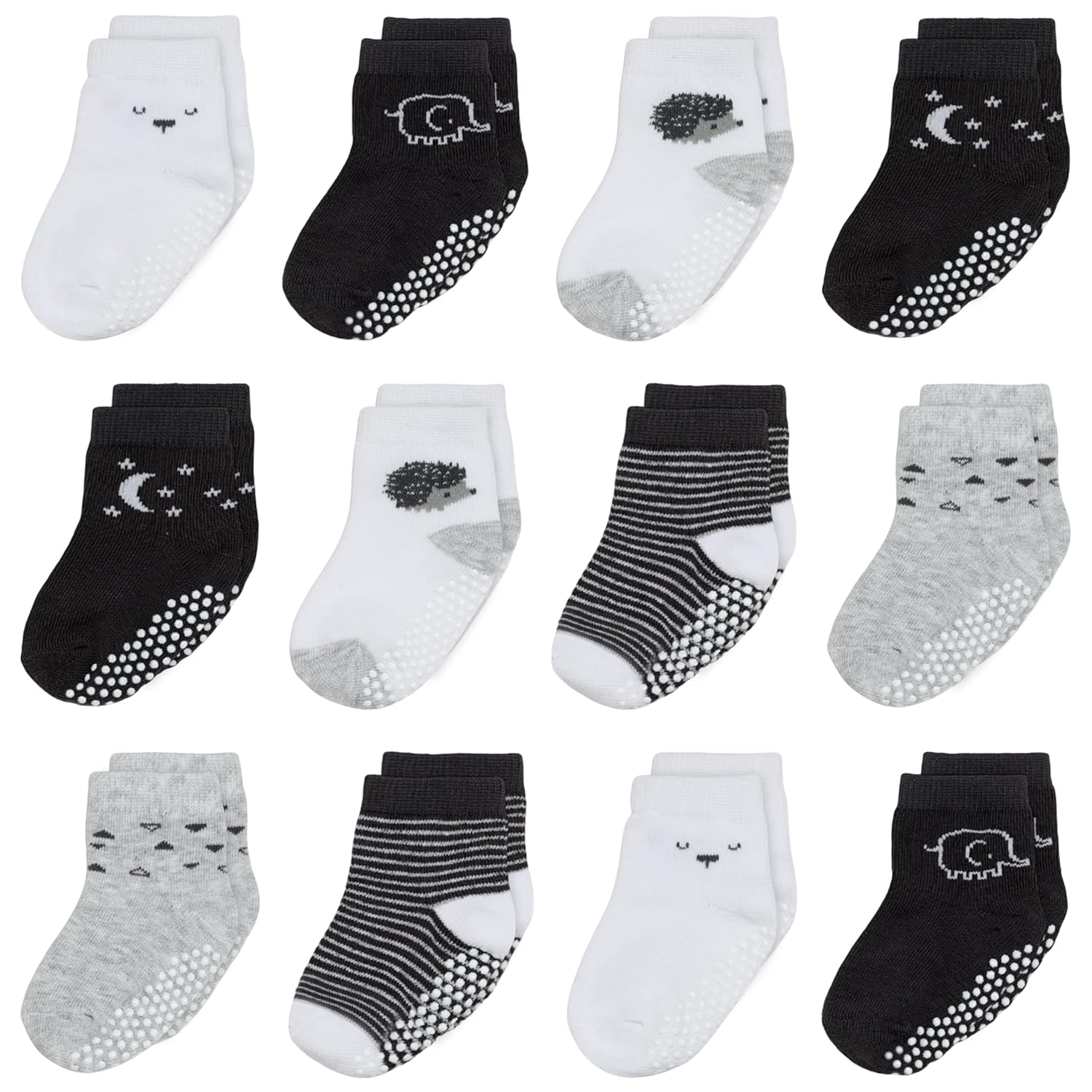 Mother's Choice Organic Cotton Baby Socks 0-6 Months, 12 pairs, Soft, Cozy, and Gentle Socks for Infants Girls and Boys