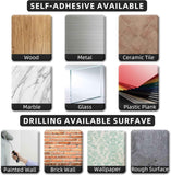 Paper Towel Holder - Self-Adhesive or Drilling, Matte Black, Upgraded Aluminum Kitchen Roll Dispenser Under Cabinet, Lighter but Stronger Than Stainless Steel!