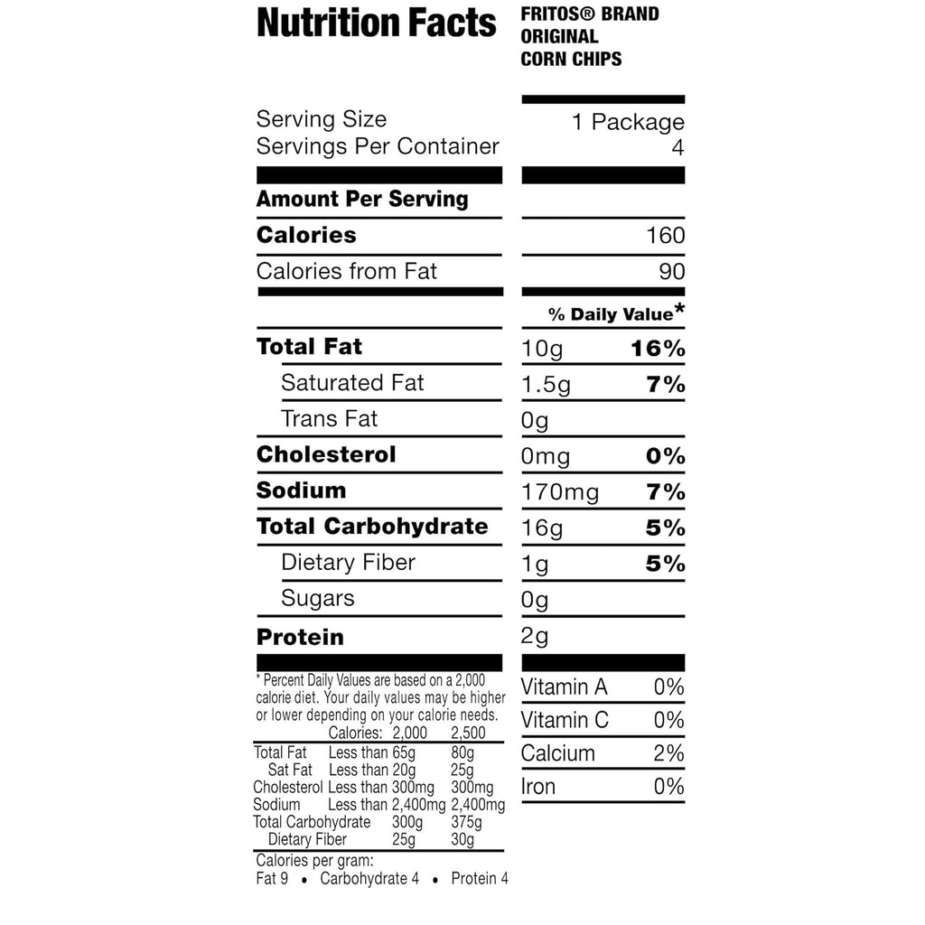 Fritos Original Corn Chips, 1 Ounce, Pack of 40, Gluten-Free, 3-Ingredient Snack