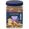 planters unsalted premium nuts 34.5 oz resealable container with roasted california pistachios and mixed nuts