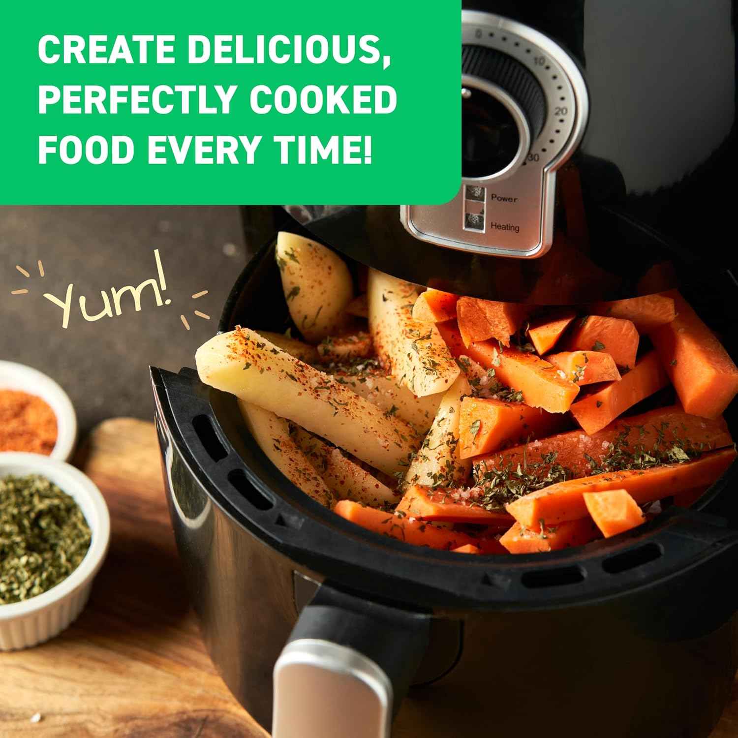 Air Fryer Cheat Sheet Magnets Cooking Guide Booklet - Air Fryer Cookbooks - Air Fryer Liners - Air Fryers Kitchen Gifts Gadgets 2025 and 2026 - Air Fryer Accessories - Air Fryer Cooking Guide