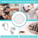 25 Pack Disposable Shower Drain Hair Catcher Mesh Stickers - Peel & Stick Drain Strainers to Prevent Clogs, Strong Waterproof Adhesive, Mess-Free Disposable Drain Covers for Shower & Bathtub