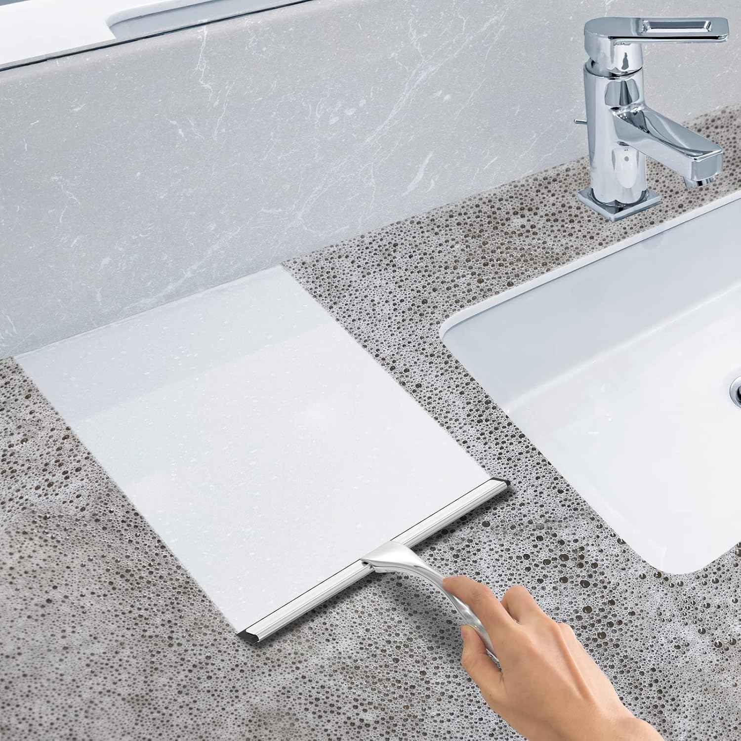 Docrok Stainless Steel Shower Squeegee: Streak-Free Cleaning for Bathroom, Car, and More