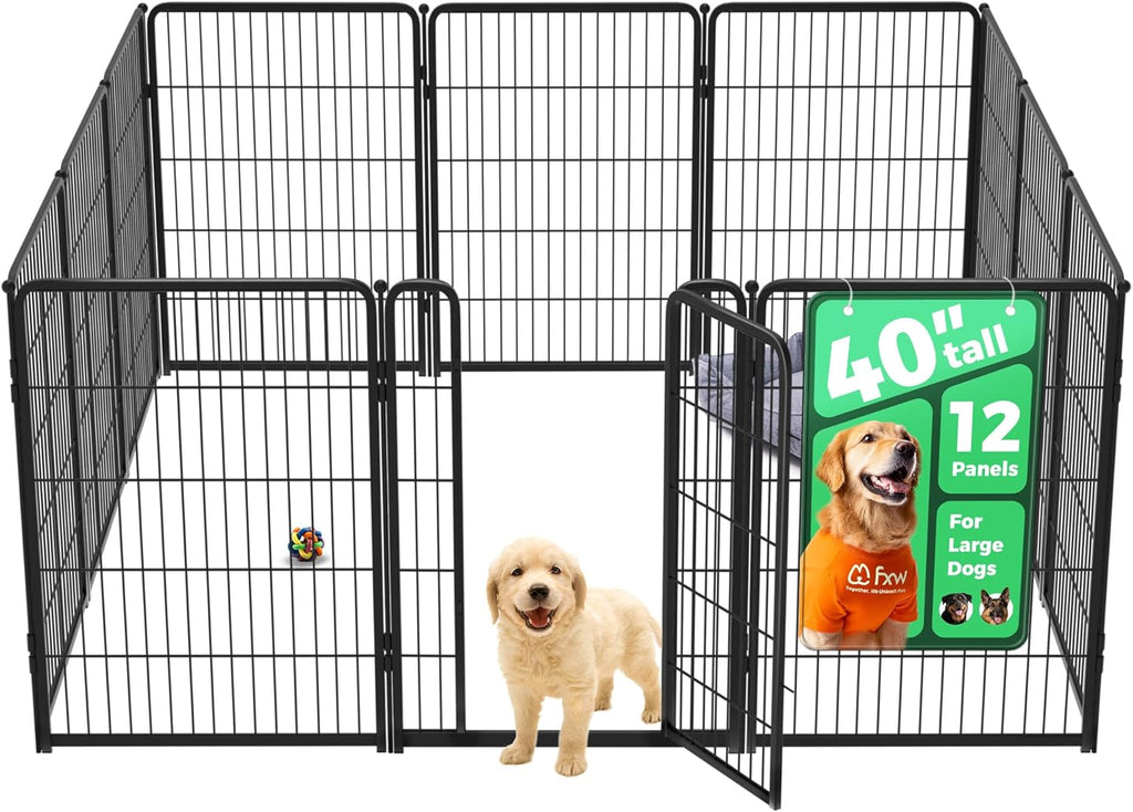 fxw homeplus unleashed 24 inch 6 panels dog pen black patented