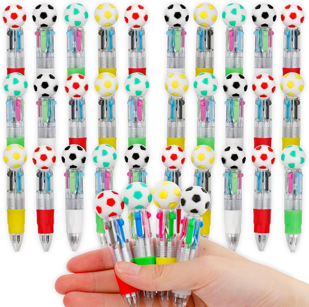 cZWZ 20Pcs Mini Multicolor Pens 4-in-1 Cute Ballpoint Pens for Kids Birthday Party Favors Gifts Teacher Supplies