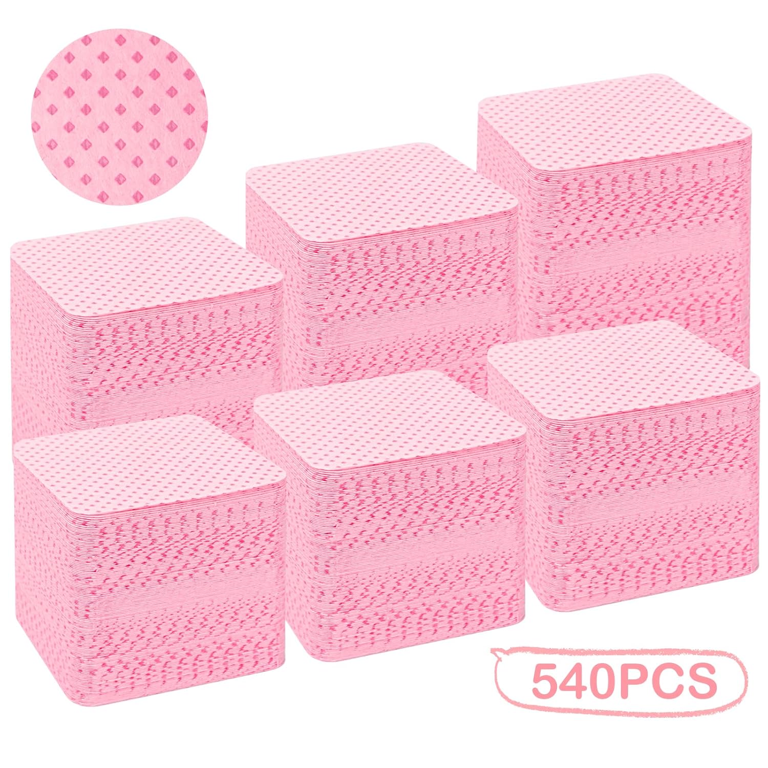 Lint Free Nail Wipes 540PCS Super Absorbent Soft Nail Polish Remover Wipes for Fingernail Eyelash Extension