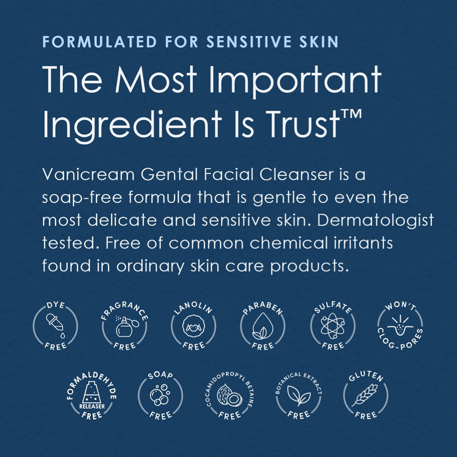 Vanicream gentle facial cleanser with pump dispenser, 8 fl oz, fragrance-free for sensitive skin