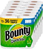 Bounty Quick Size Paper Towels, White, 8 Family Rolls = 20 Regular Rolls - ShopUS