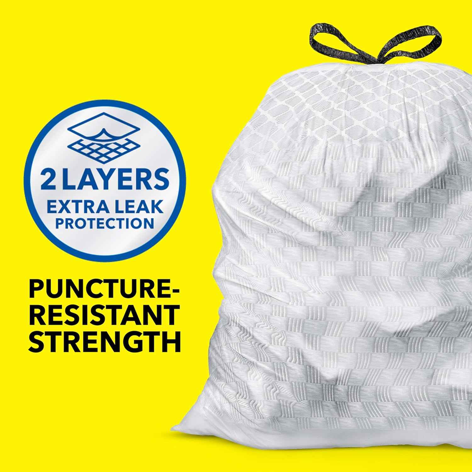 Tall Kitchen Trash Bags, 13 Gallon, 140 Count, Fresh Clean with ForceFlex Technology