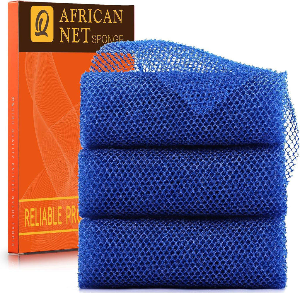 ujfqbh 3 pieces african bath sponge pink yellow purple exfoliating shower body scrubber