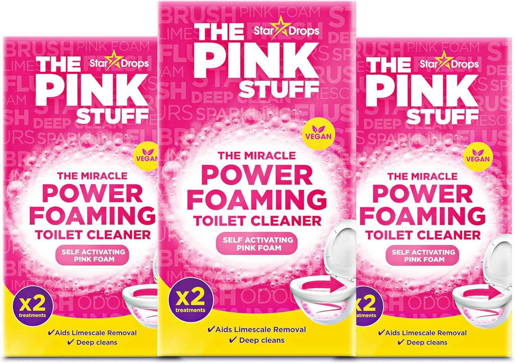 Stardrops - The Pink Stuff - The Miracle Power Foaming Toilet Cleaner - 2 Treatments - Self Activating Pink Foam Pack of 1 (7 Ounce)