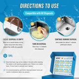 Garbage Disposal Cleaner Deodorizer Tablets - 24 Pack, New Powerful XL Foaming Tablet - Fresh Citrus Foam Sink Garburator Disposer Freshener, Natural Kitchen Drain Cleaning Care - 1 Year Supply - ShopUS