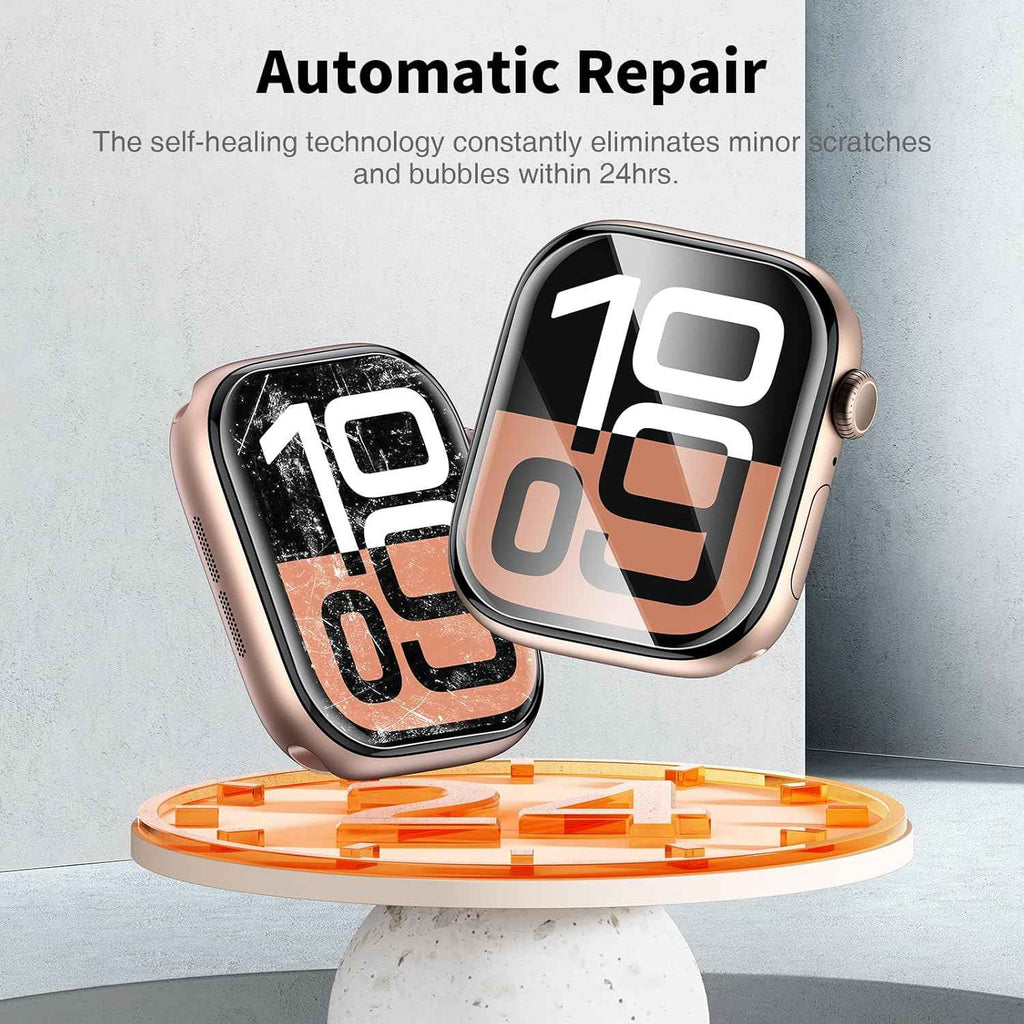 lk 6 pack anti-scratch self-healing soft tpu screen protector for apple watch series 11 10 42mm