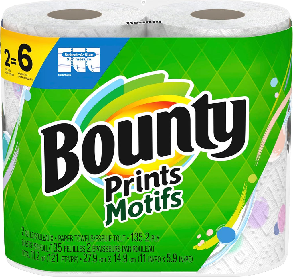 Bounty Select-A-Size Paper Towels, White, 8 Triple Rolls = 24 Regular Rolls - ShopUS