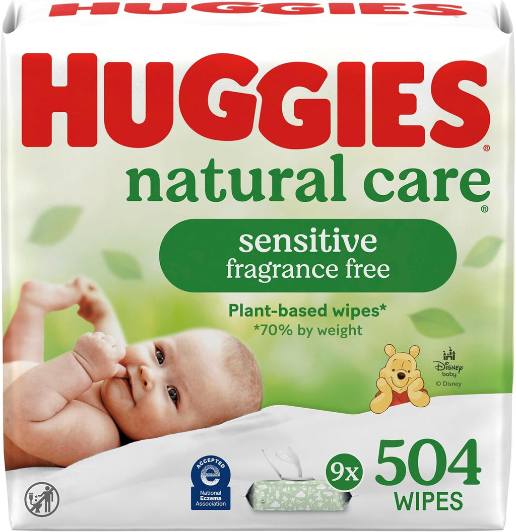 Huggies unscented baby wipes, 99% purified water, 56-count, 1 flip-top pack, hypoallergenic, fragrance free