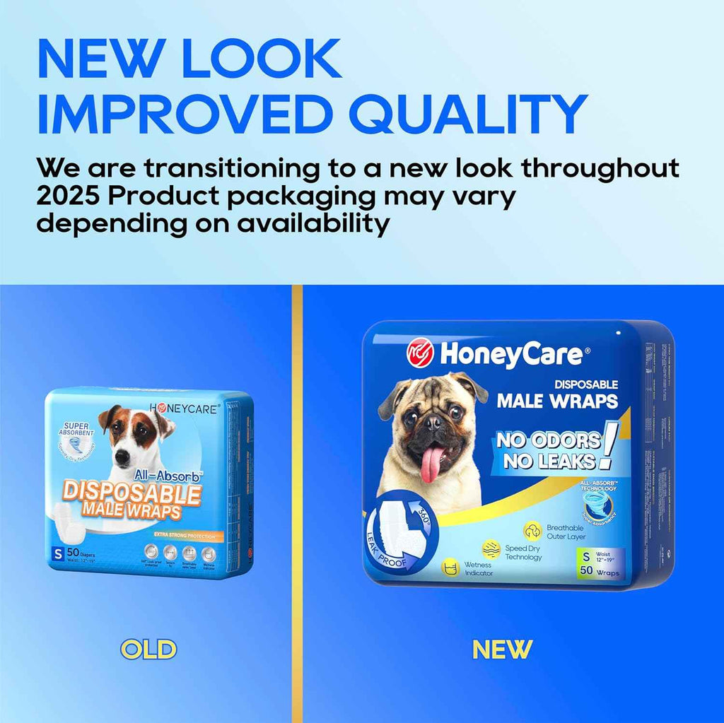 Honey Care all-absorb a26 small male dog wraps, 50 count, designed for small dogs