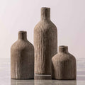 Ceramic Vase Home Table Decor - White Flower Vase Set of 3 Living Room Kitchen Decorations Farmhouse Modern Rustic Vases Decorative Centerpiece for Shelf Bedroom Office Bathroom Dining Coffee Desk
