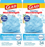 Glad Tall Kitchen Trash Bags 13 Gallon, MaxStrength Cherry Blossom Garbage Bags, Drawstring, 90 Count - ShopUS