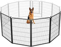 FXW Rollick Unleashed Dog Playpen for Indoor, Yard, RV Camping, 24 inch 8 Panels for Small and Puppy Dogs, Black│Patented
