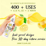Clean-n-Fresh Toilet Spray, 6.8 Fl.oz Poo Spray | Up to 400+ Uses, 100% Natural Plant Essential Oil Citrus Scent, Bathroom Deodorizer
