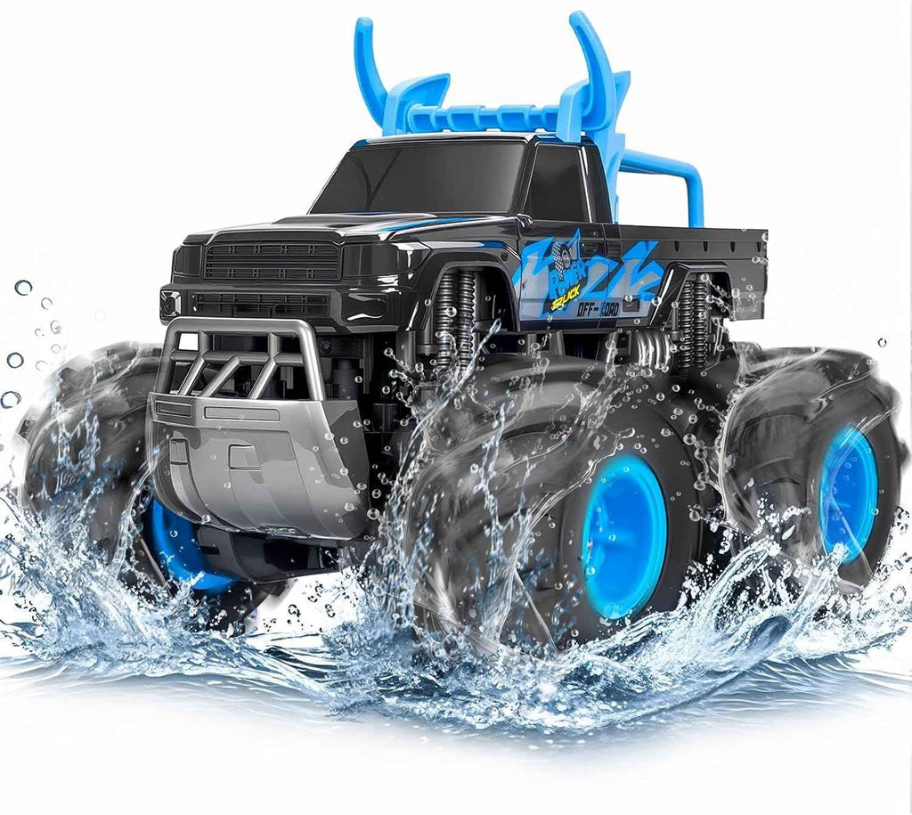 BainGesk waterproof 1:16 2.4GHz 4WD all-terrain RC car with 2 rechargeable batteries for kids