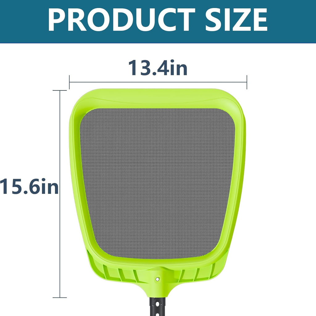 Sepetrel Pool Skimmer Net - Professional Heavy Duty Reinforced Frame Nylon Flat Leaf Rake Net,for Spa Pond Swimming Pool, Cleaning Supplies and Accessories, (Pole Not Included)