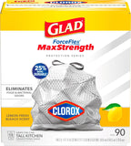 Glad Tall Kitchen Trash Bags 13 Gallon, MaxStrength Cherry Blossom Garbage Bags, Drawstring, 90 Count - ShopUS
