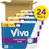 Viva Multi-Surface Cloth Paper Towels, 24 Double Rolls, 110 Sheets Per Roll (4 Packs of 6) - ShopUS
