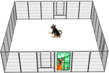 fxw rollick unleashed dog playpen for indoor, yard, rv camping, 24 inch 8 panels for small and puppy dogs, black