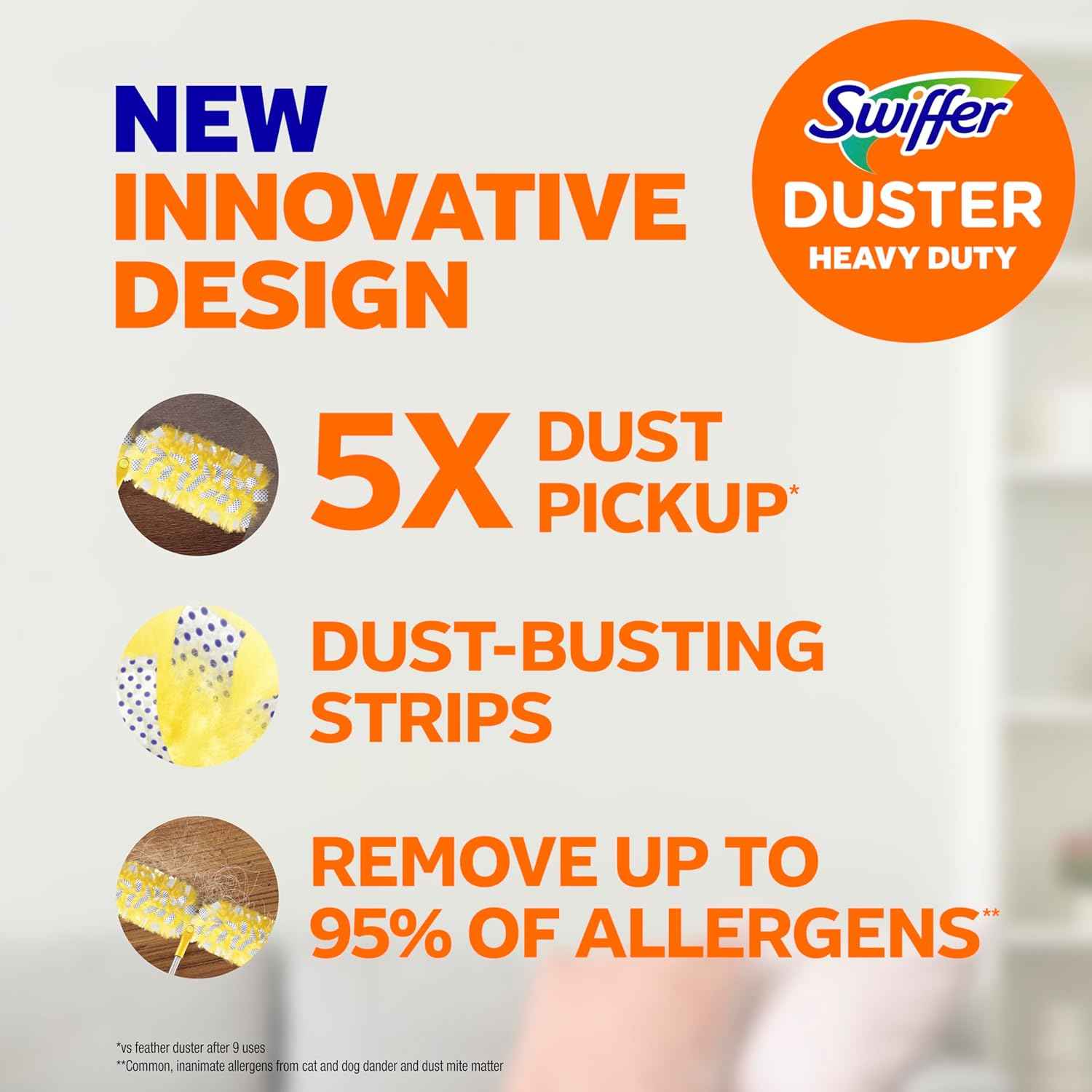 Heavy Duty Swiffer 6FT Extendable Handle Duster Kit for Home and Office Dust Removal