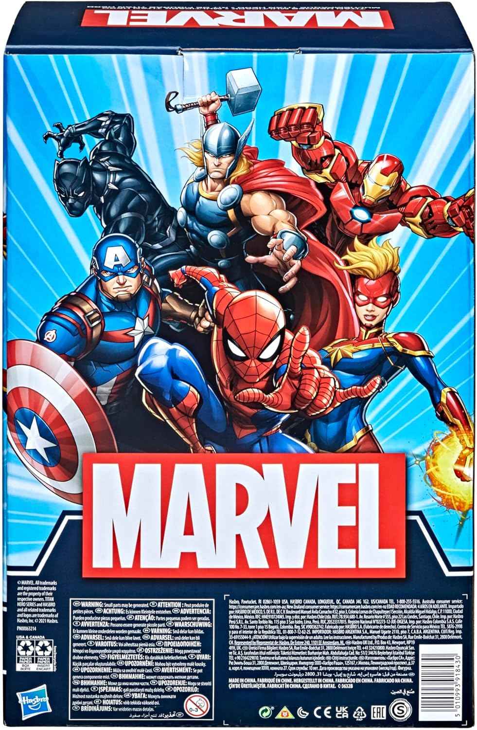 Marvel Titan Hero Series Action Figure Multipack, 6 Action Figures, 12-Inch Toys, Inspired By Marvel Comics, For Kids Ages 4 And Up (Amazon Exclusive)