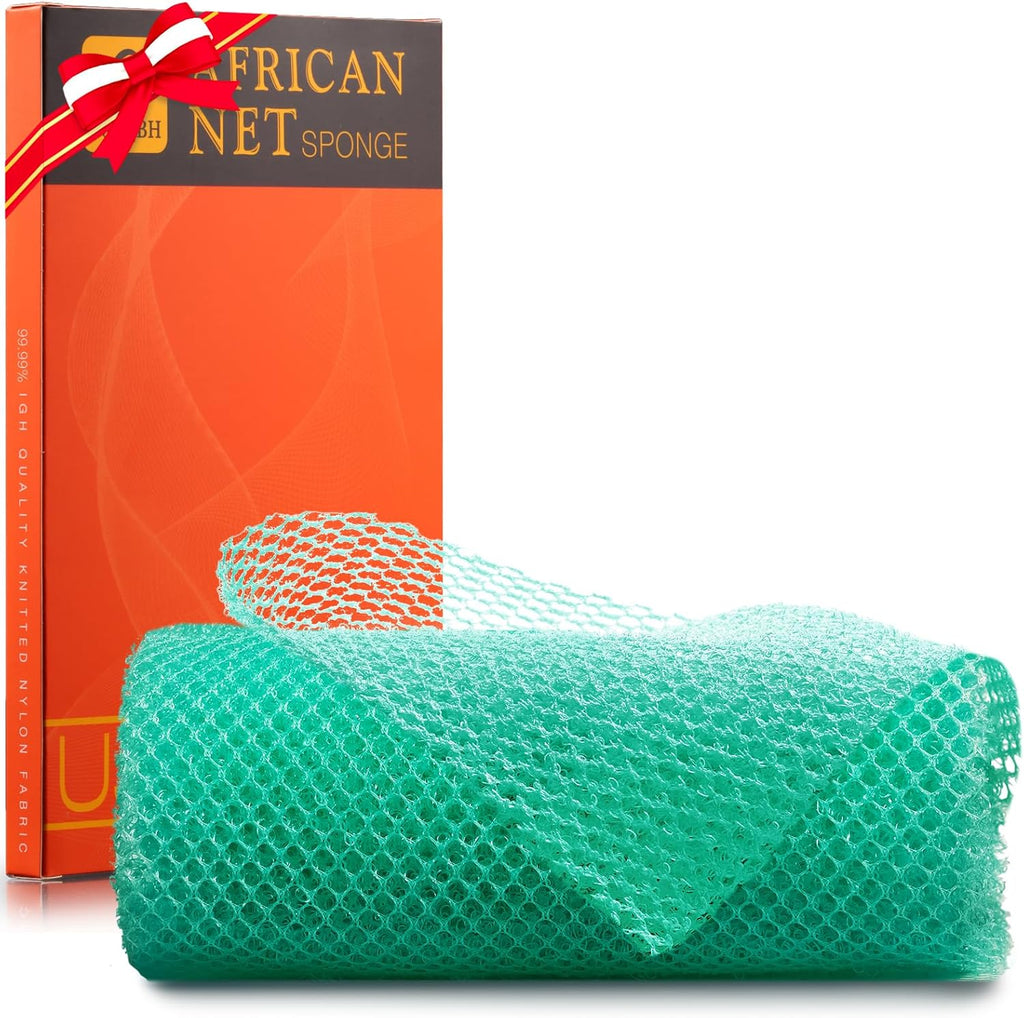 ujfqbh 3 pieces african bath sponge pink yellow purple exfoliating shower body scrubber